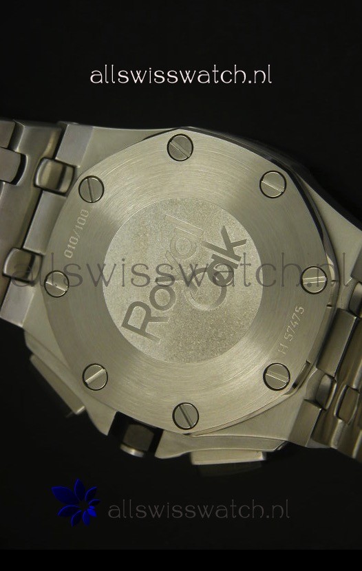 IMG_9081 Audemars Piguet Royal Oak Offshore in Black Dial - Steel Case Replica 8