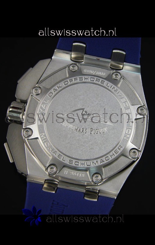 IMG_9081 Audemars Piguet Royal Oak Offshore Michael Schumacher Quartz Movement in Blue Replica 8