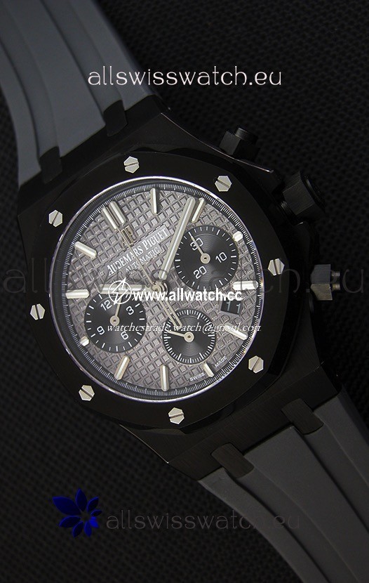 Audemars Piguet Royal Oak Chronograph Slate Grey Dial Rubber Strap PVD Case