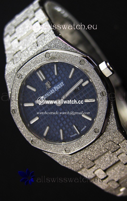Audemars Piguet Royal Oak Frosted White Gold QUARTZ Navy Blue 33MM - 1:1 Mirror