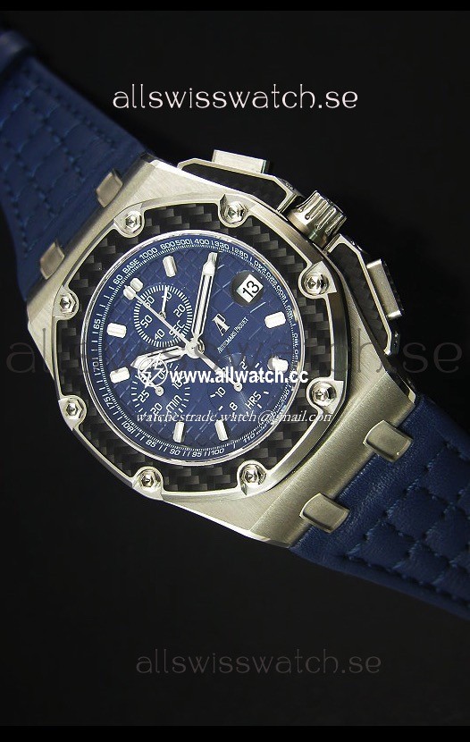 Audemars Piguet Royal Oak Offshore Juan Pablo Montoya 3120 Movement Blue Dial - 1:1 Mirror