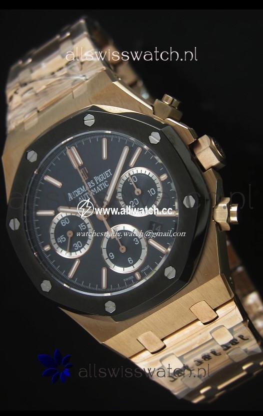 Audemars Piguet Royal Oak Rose Gold in Blue Ceramic Dial - 1:1 Mirror