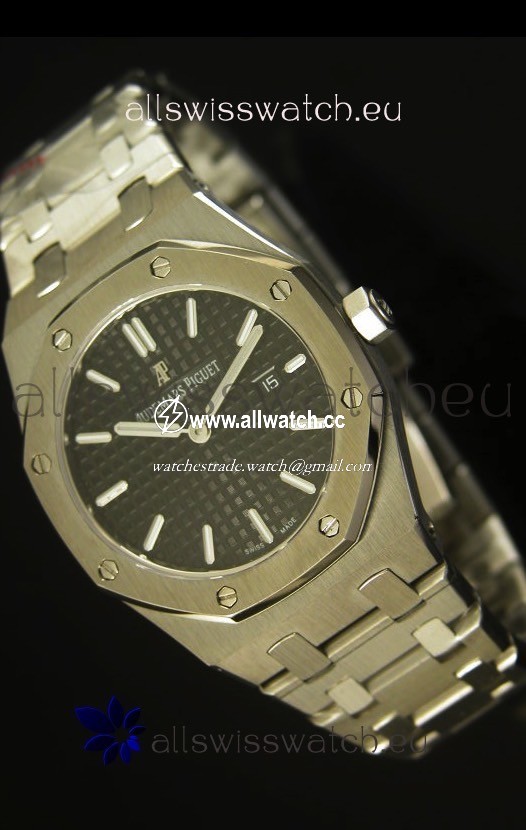 Audemars Piguet Royal Oak Ladies Black Dial 33MM - 1:1 Mirror Edition