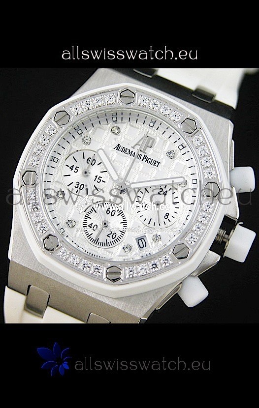 Audemars Piguet Royal Oak Offshore Lady Alinghi in White Checkered Dial