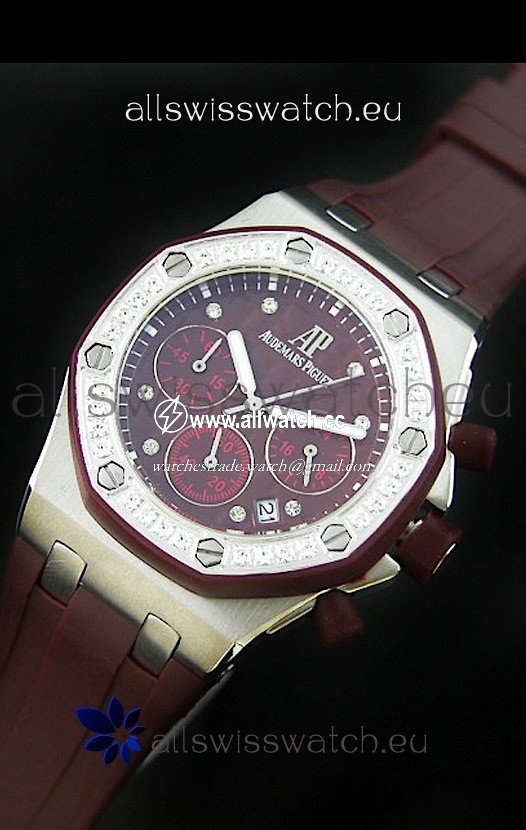 Audemars Piguet Royal Oak Offshore Lady Alinghi in Maroon Dial