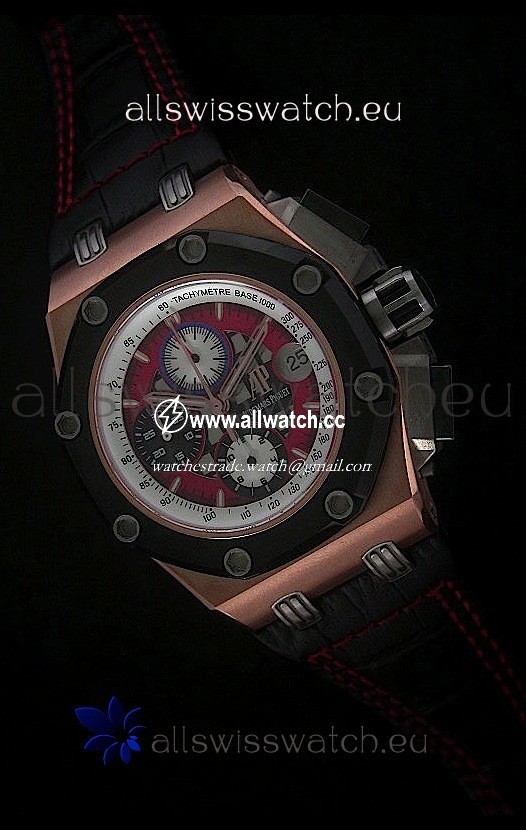 Audemars Piguet Royal Oak Offshore Rubens Barrichello Pink Gold - Secs hand 12 O clock