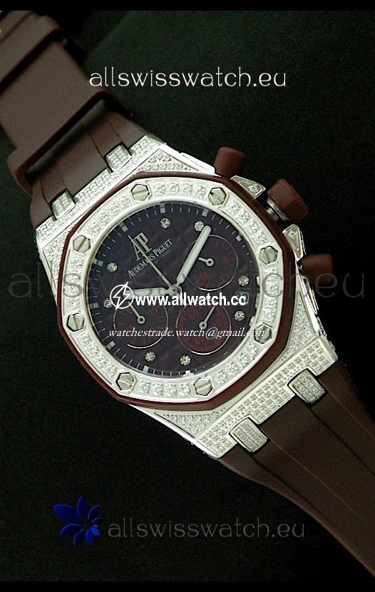 Audemars Piguet Royal Oak Ladies Alinghi Limited Edition in Maroon