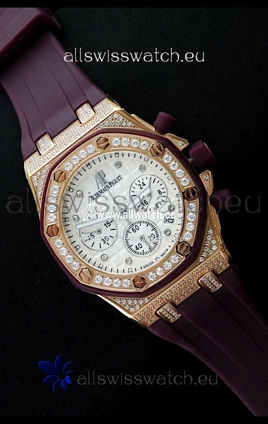 Audemars Piguet Royal Oak Ladies Alinghi Limited Edition Gold in White Dial
