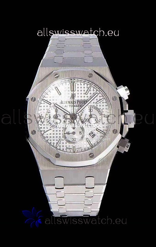 Audemars Piguet Royal Oak Chronograph White Dial 904L Steel 1:1 Mirror