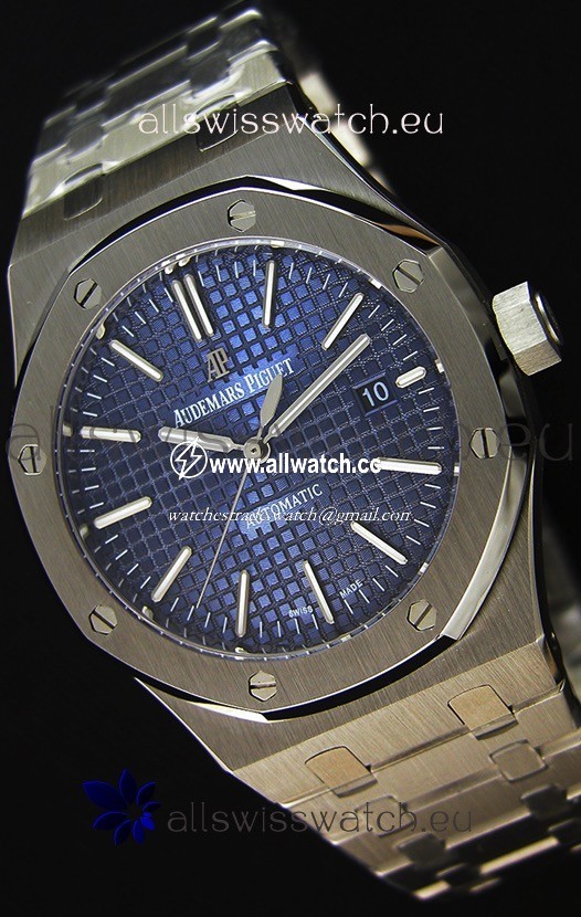 Audemars Piguet Royal Oak 41MM Blue Dial Steel Strap - 1:1 Mirror Ultimate Edition