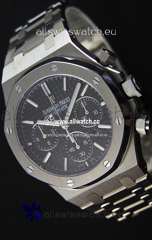 Audemars Piguet Royal Oak Chronograph Black Dial Steel Strap