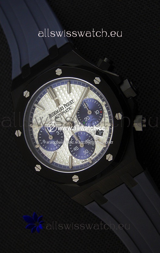 Audemars Piguet Royal Oak Chronograph Silver Toned Dial Blue Subdials