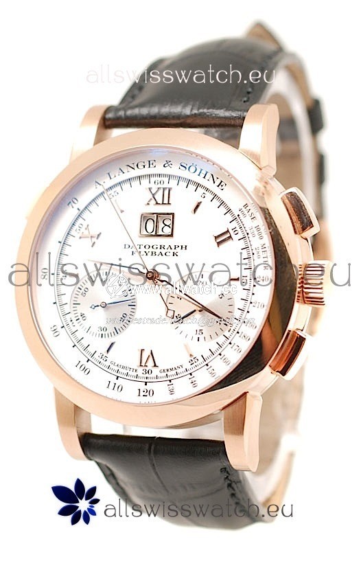 A. Lange & Sohne Datograph Flyback Rose Gold in White Dial