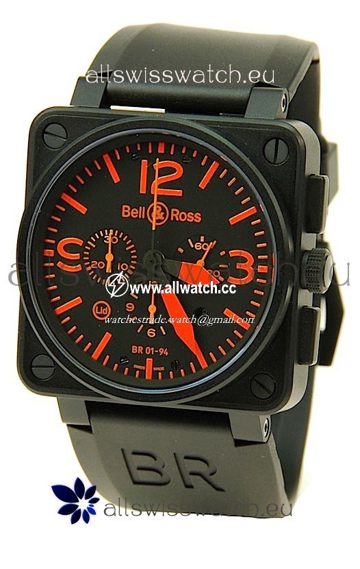 Bell and Ross BR01-94 Edition Automatic in Orange Markers