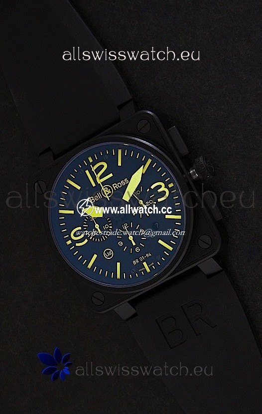 Bell and Ross BR01-94 7750 in Yellow Markings