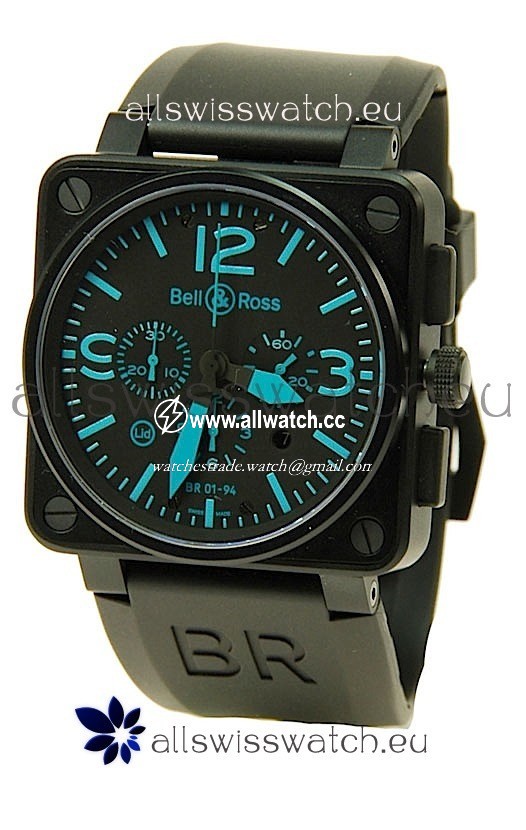 Bell and Ross BR01-94 Edition Automatic in Blue Markers