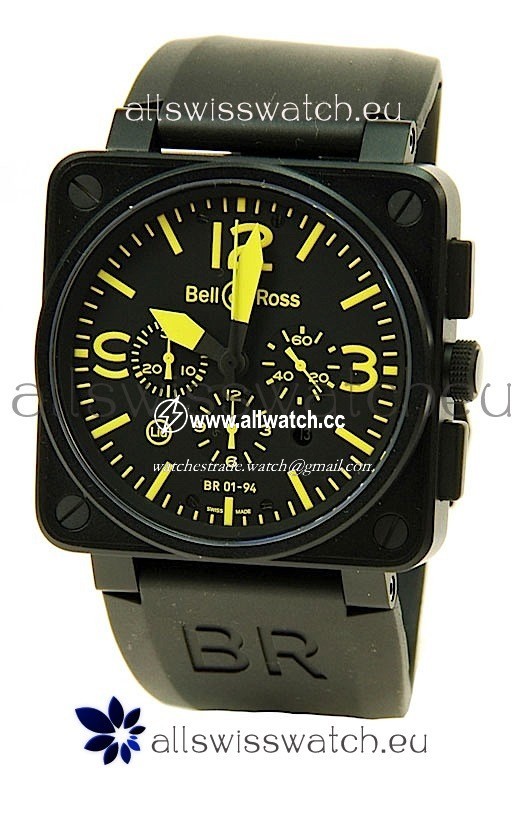 Bell and Ross BR01-94 Edition Automatic in Yellow Markers