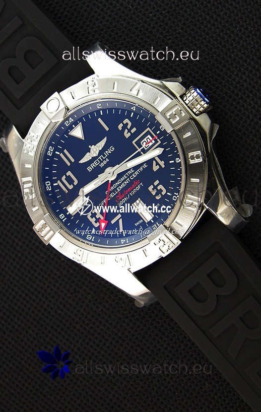 Breitling Avenger II GMTin Black Dial 1:1 Mirror Version