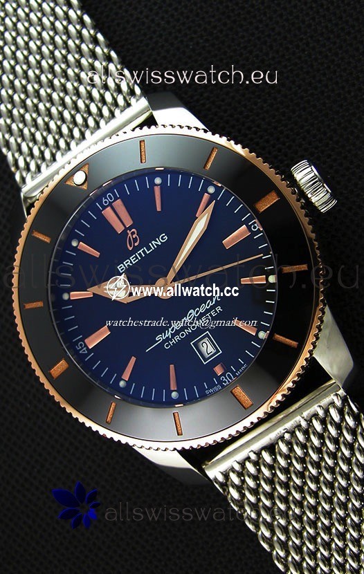 Breitling SuperOcean Heritage II B20 44MM Black Dial Two Tone Bezel 1:1 Mirror