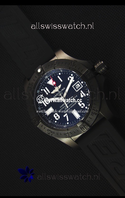 Breitling Avenger Blacksteel DLC Coatedin Black Dial