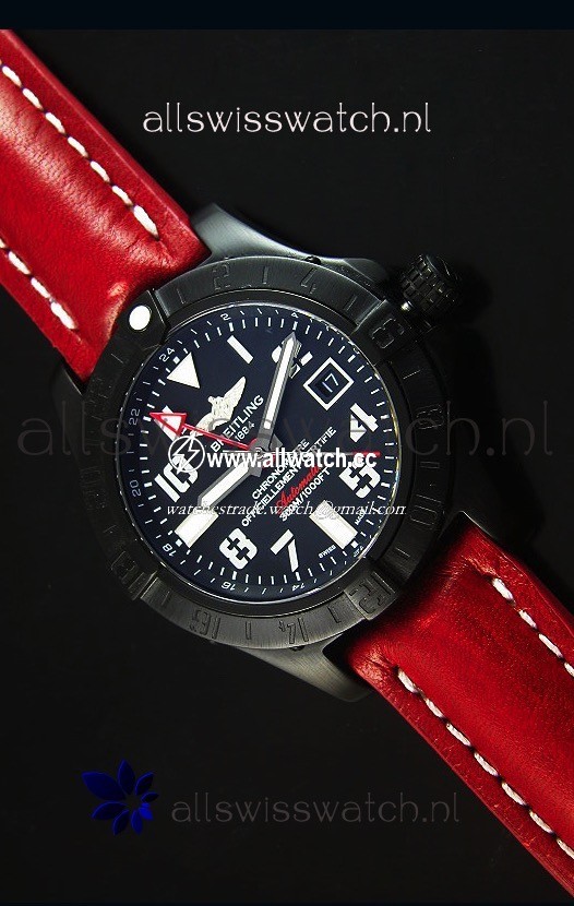 Breitling Chronometre GMT Black Dialin PVD Casing