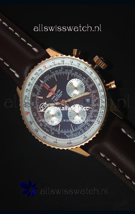 Breitling Navitimer 01 Brown Dial Rose Gold 1:1 Mirror