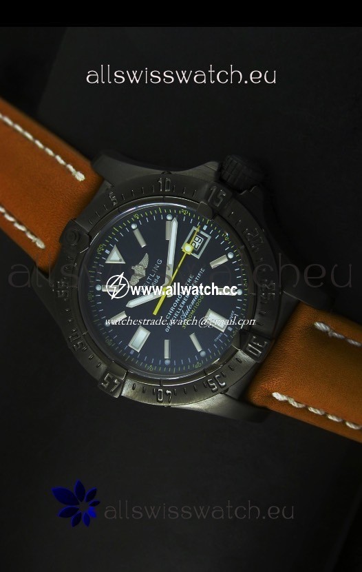 Breitling Seawolf PVD Coated in Brown Strap