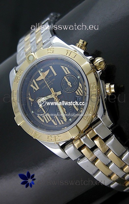 Breitling Chronomat B01 Two Tone in Black Dial