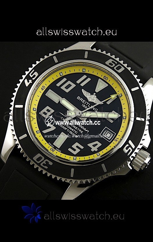 Breitling Superoceanin Black Dial - Ultimate Mirror