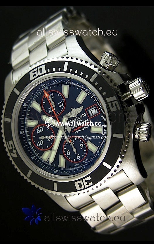 Breitling SuperOcean Abyss Chronograph - 1:1 Mirror - 44MM Orange Markers