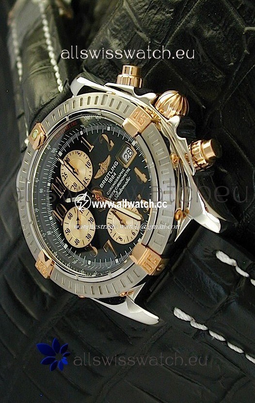 Breitling Windriderin Black Dial Steel Case