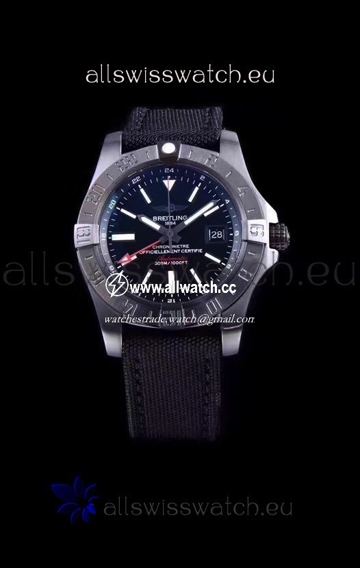 Breitling Avenger II BlackSteel GMT1:1 Ultimate