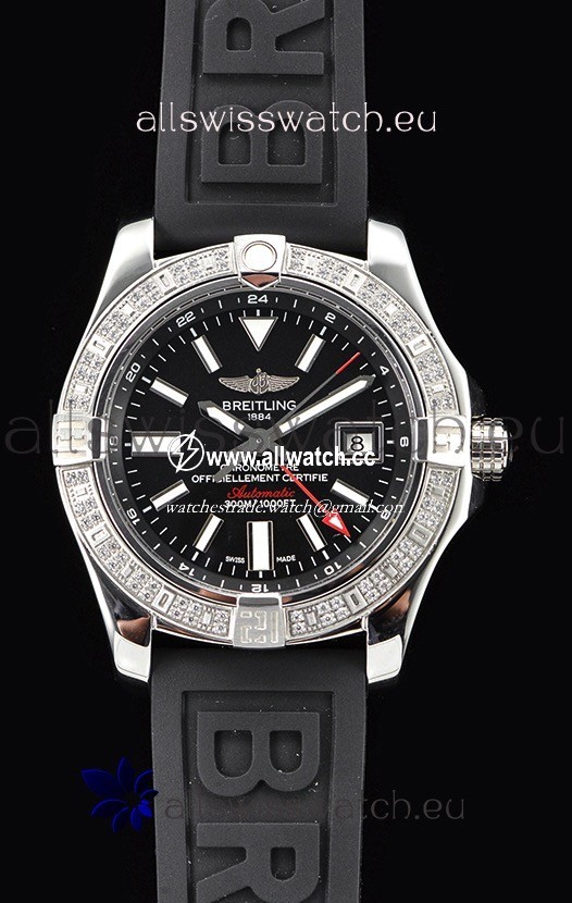 Breitling Avenger II Steel GMT 1:1 Ultimate Edition - Black Dial