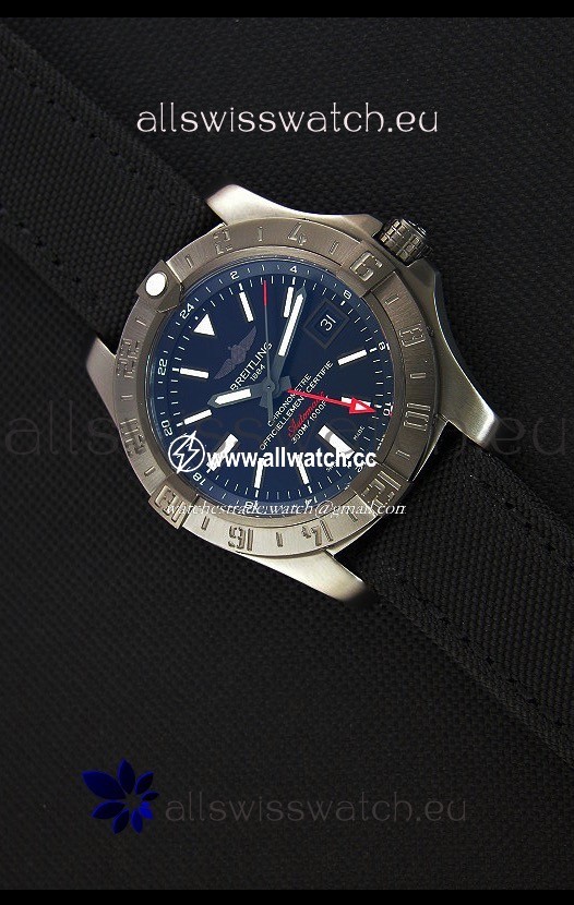 Breitling Avenger II BlackSteel GMTNylon Strap 1:1 Mirror