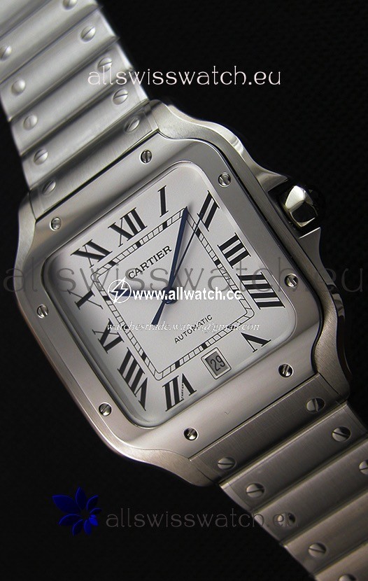 Cartier Santos De Cartier 1:1 Mirror - 36MM Stainless Steel