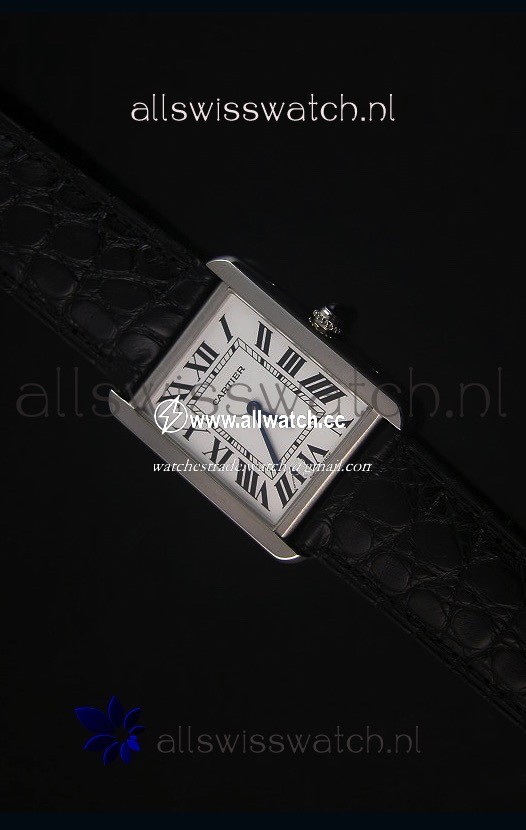 Cartier Tank Solo Quartz Leather Strap Mid Size 28MM Wide