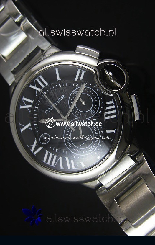 Ballon De Cartier Chronograph in Stainless Steel Case - 1:1 Mirror
