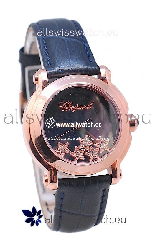 Chopard Happy Sport Star Shaped Diamonds Rose Gold