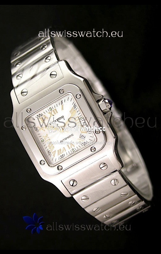 Cartier Santos- Automatic Movement in Gold Numerals