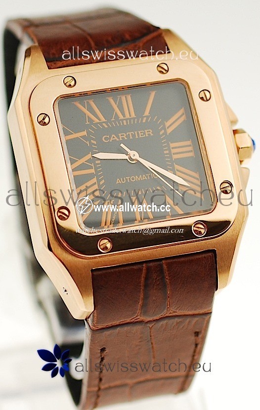 Cartier Santos 100 Gold Automatic