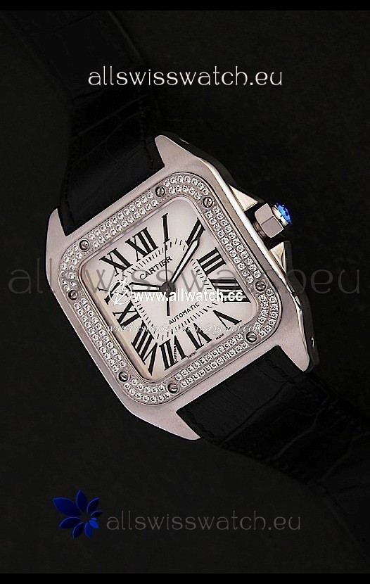 Cartier Santos inin White Dial