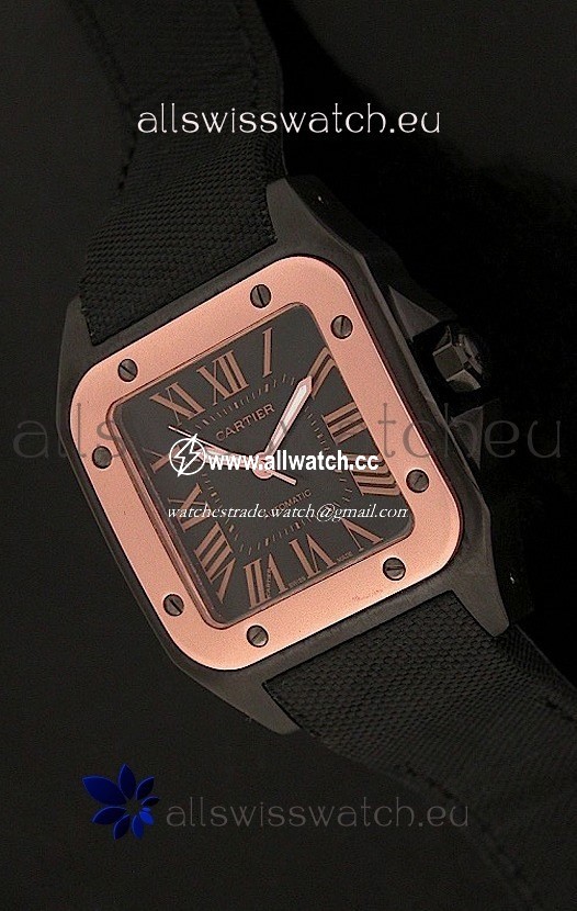 Cartier Santosin Black Dial