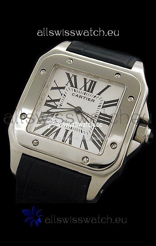 Cartier Santos 100in White Dial