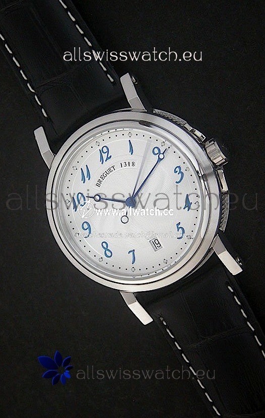 Breguet De La Marine Steel in White Dial
