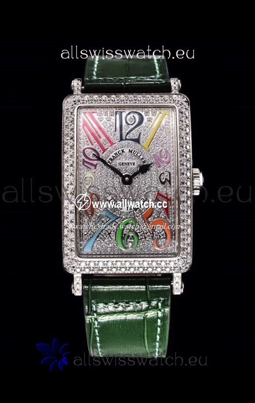 Franck Muller Long Island Color Dreams Ladies in Green Strap