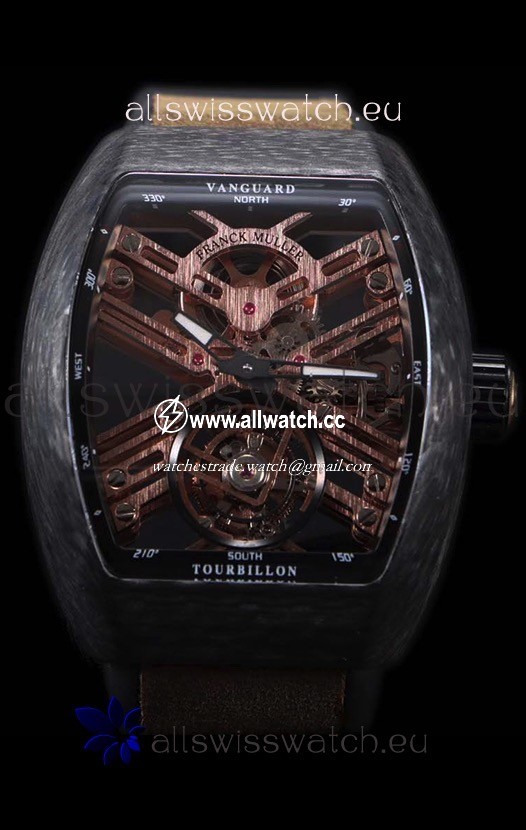 Franck Muller Vanguard Skeleton Tourbillon Black Carbon