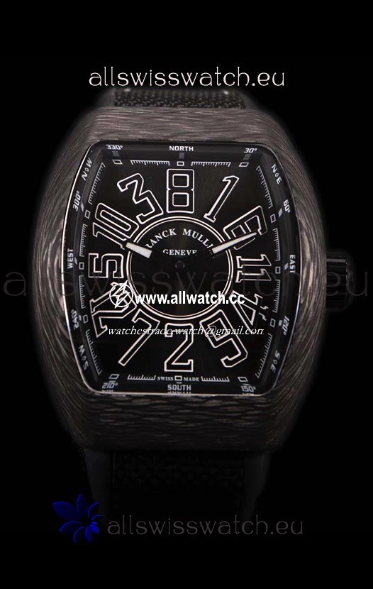 Franck Muller Vanguard Carbon Casing Black Indexes