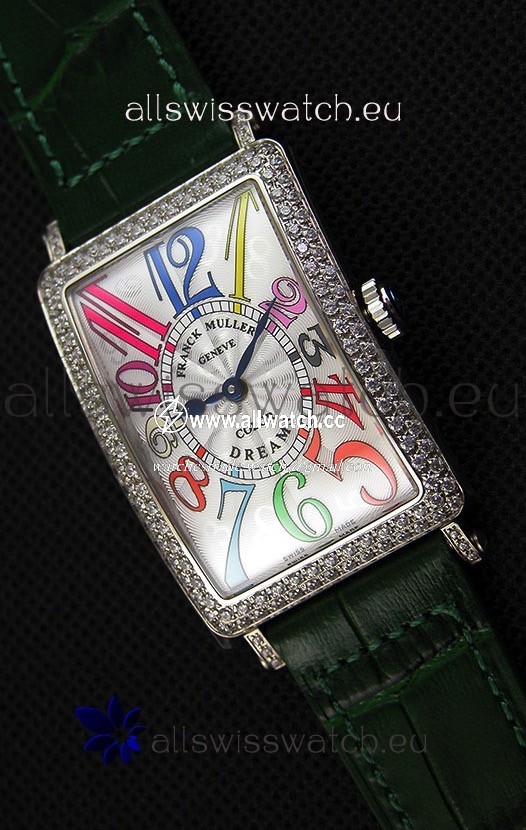 Franck Muller Long Island Color Dreams Ladies- Green Strap