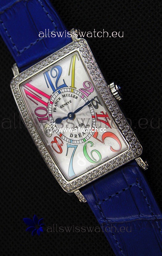 Franck Muller Long Island Color Dreams Ladies- Blue Strap