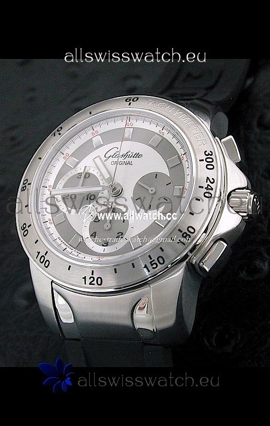 Glashuette Sport Evolution Chrono in White Dial